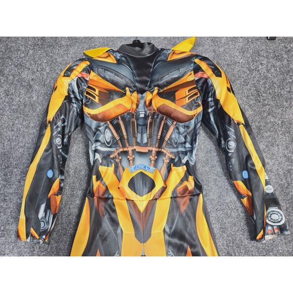 Transformers Bumblebee Costume Mask & Jumpsuit Size M (7-8) No Helmet - Picture 12 of 14